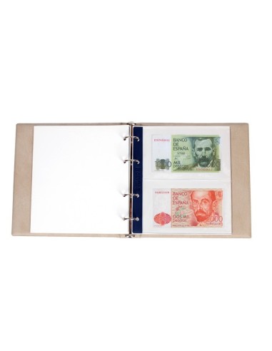 HOJA ALBUM DE BILLETES NUMIS 2 COMPARTIMENTOS DE 165 MM. X 95 MM.
