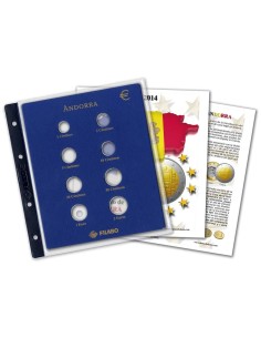 HOJA ALBUM MONEDAS EURO ANDORRA AÑO 2014