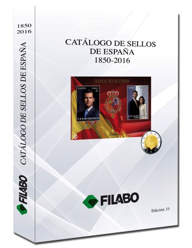 CATALOGO DE SELLOS DE ESPAÑA FILABO 1850-2016 A COLOR