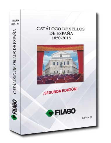 CATALOGO FILABO DE SELLOS DE ESPAÑA 1850-2018 EDICION 34 A TODO COLOR II EDICION