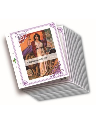 JUEGO HOJAS ALBUM PARA BILLETES DE ESPAÑA II REPUBLICA 1931/1935 FILABO