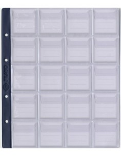 HOJA ALBUM MONEDAS PREMIUM 20 COMPARTIMENTOS FILABO CON HOJA CARTULINA IMPRESA PARA ANOTACIONES 2