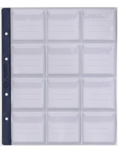 HOJA ALBUM MONEDAS PREMIUM 12 COMPARTIMENTOS FILABO CON HOJA CARTULINA IMPRESA PARA ANOTACIONES 2