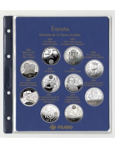 FILABO HOJA MONEDAS 12 EURO ESPAÑA 2002/2010
