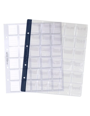 HOJA ALBUM MONEDAS PREMIUM 30 COMPARTIMENTOS FILABO CON HOJA CARTULINA IMPRESA PARA ANOTACIONES