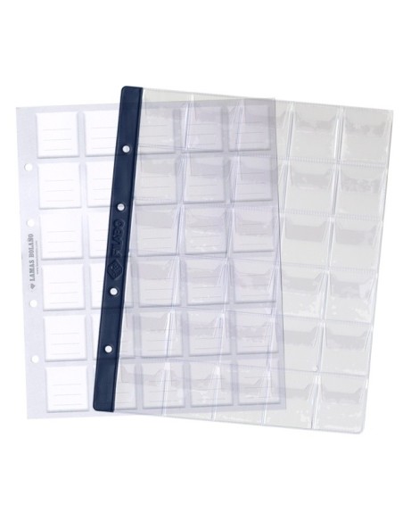 HOJA ALBUM MONEDAS PREMIUM 30 COMPARTIMENTOS FILABO CON HOJA CARTULINA IMPRESA PARA ANOTACIONES