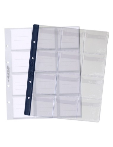 HOJA ALBUM MONEDAS PREMIUM 12 COMPARTIMENTOS FILABO CON HOJA CARTULINA IMPRESA PARA ANOTACIONES