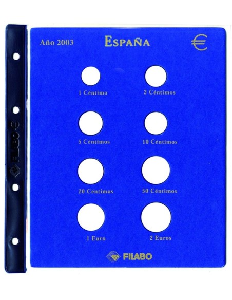 Hoja monedas Euro España Filabo