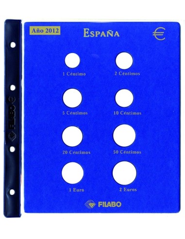 Hoja monedas Euro España Filabo