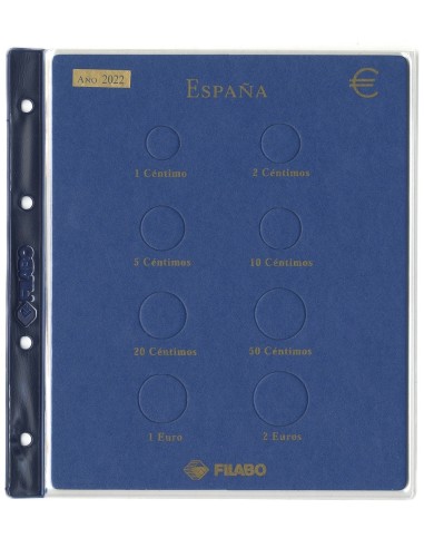 Hoja monedas Euro España Filabo