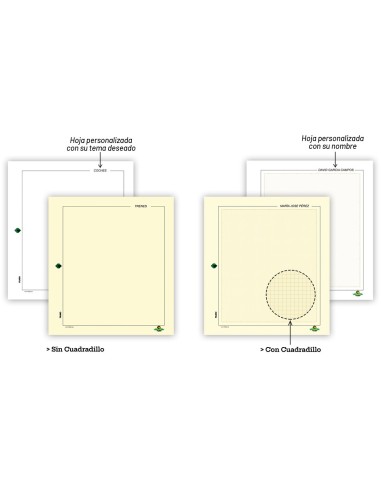 Hojas Neutras Filabo Personalizadas - Paquete 25 hojas