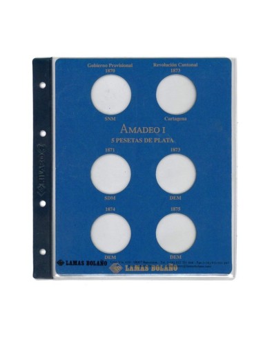 FILABO - ALBUM DUROS DE PLATA AMADEO I, GOBIERNO PROVISIONAL Y REVOLUCION CANTONAL COLOR NEGRO