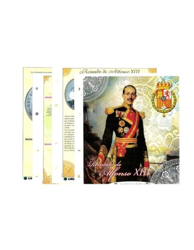 FILABO - ALBUM DUROS DE PLATA ALFONSO XIII, COLOR VERDE