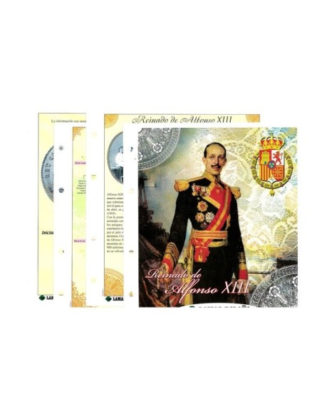 FILABO - ALBUM DUROS DE PLATA ALFONSO XIII, COLOR VERDE