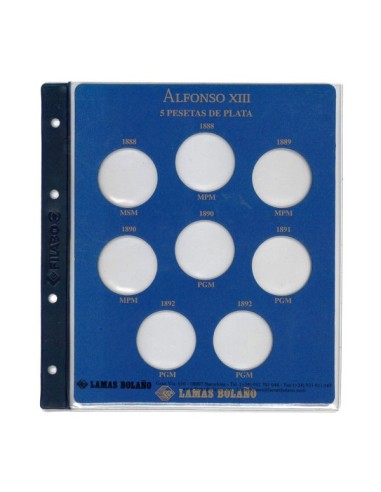 FILABO - ALBUM DUROS DE PLATA ALFONSO XIII, COLOR VERDE