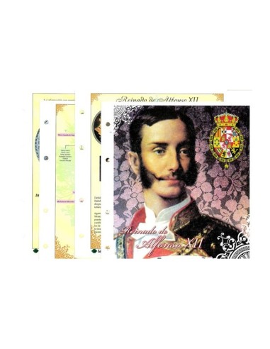 ALBUM DUROS DE PLATA ALFONSO XII, COLOR VERDE