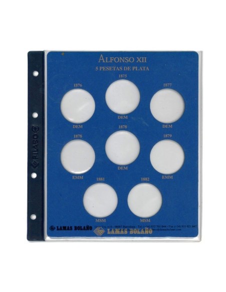 ALBUM DUROS DE PLATA ALFONSO XII, COLOR VERDE