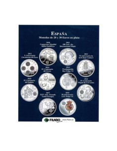 ALBUM MONEDAS ESPAÑA 2000 PTS. 12, 20 Y 30 EUROS FILABO NUMIS JUNIOR CON CAJETIN 2