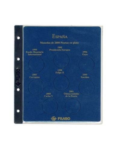 ALBUM MONEDAS ESPAÑA 2000 PTS. 12, 20 Y 30 EUROS FILABO NUMIS JUNIOR CON CAJETIN