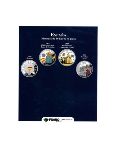 ALBUM MONEDAS ESPAÑA 2000 PTS. 12, 20 Y 30 EUROS FILABO NUMIS JUNIOR CON CAJETIN