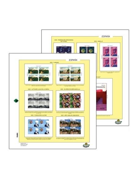HOJAS FILABO ALBUM DE SELLOS DE ESPAÑA BLOQUE DE CUATRO - SELLOS Y HOJITAS BLOQUE