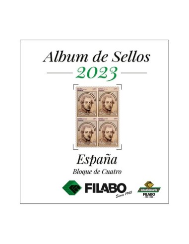 HOJAS FILABO ALBUM DE SELLOS DE ESPAÑA BLOQUE DE CUATRO - SELLOS Y HOJITAS BLOQUE