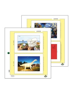 HOJAS FILABO ALBUM DE SELLOS DE ESPAÑA - ENTEROS POSTALES POR AÑOS 2