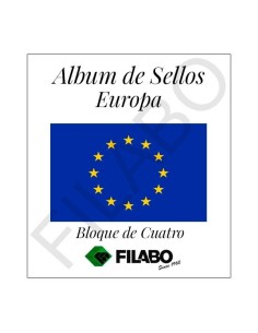 HOJAS ALBUM DE SELLOS DE TEMA DE EUROPA - BLOQUE DE CUATRO