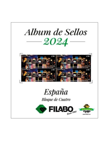 HOJAS FILABO ALBUM DE SELLOS DE ESPAÑA BLOQUE DE CUATRO - SELLOS Y HOJITAS BLOQUE