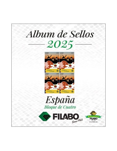 HOJAS FILABO ALBUM DE SELLOS DE ESPAÑA BLOQUE DE CUATRO - SELLOS Y HOJITAS BLOQUE