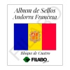 HOJAS ÁLBUM DE SELLOS ANDORRA FRANCESA - BLOQUE DE CUATRO