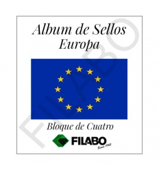 HOJAS ALBUM DE SELLOS DE TEMA DE EUROPA - BLOQUE DE CUATRO
