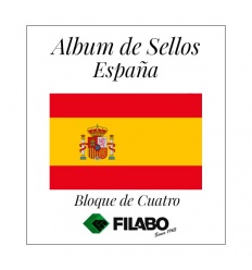 HOJAS FILABO ALBUM DE SELLOS DE ESPAÑA BLOQUE DE CUATRO - SELLOS Y HOJITAS BLOQUE