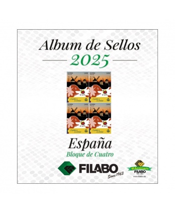 HOJAS FILABO ALBUM DE SELLOS DE ESPAÑA BLOQUE DE CUATRO - SELLOS Y HOJITAS BLOQUE